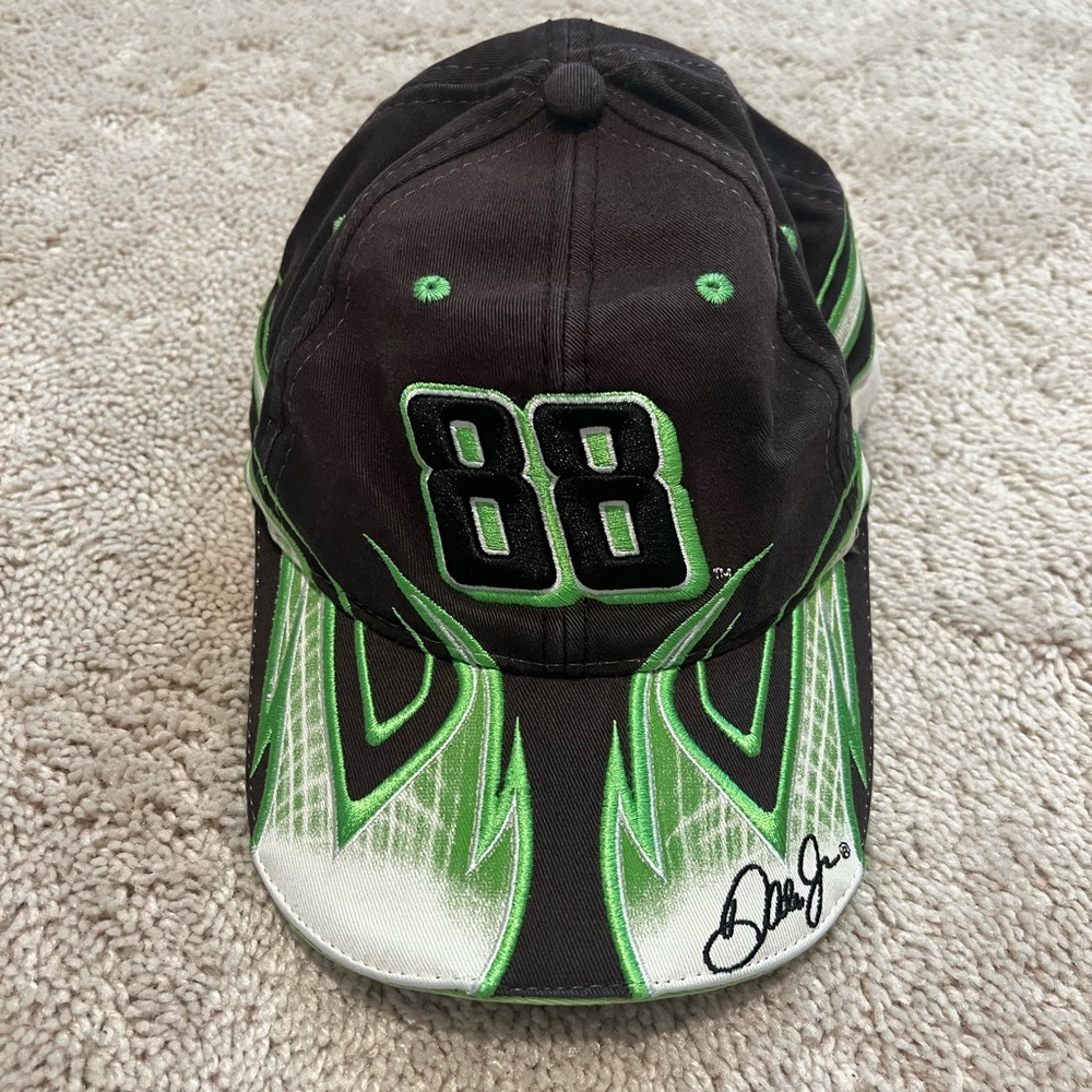 Dale Jr. Vintage Black and Green Racing Cap